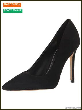 Pointed Toe Stiletto Pump Pull-On Ankle Strap Water Resistant Synthetic